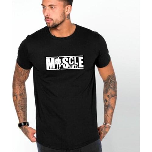 Muscleguys Brand Mens Gyms Clothing Tight t-shirt mens fitness t-shirt homme workout t shirt men Sportswear slim fit Summer top