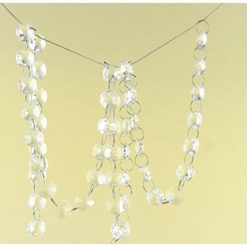 1meter 14mm Glass Beads Chain Crystal Garland Strand Various Colors Home Decoration Accessories For Living Room