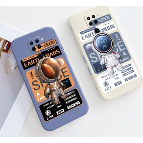 Mars Expedition Phone Case For Xiaomi Redmi Note 10 10S 9T 9 8 7 Pro MAX Redmi 9 9A K40 K40pro K30 K20 Liquid Silicone Cover