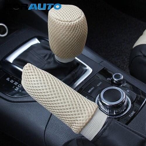 FORAUTO 2pcs/set Hand Brake Gear Shift Knob Cover Anti-slip Universal Car Handbrake Grips Hand Brake Cover Sleeve Car-styling