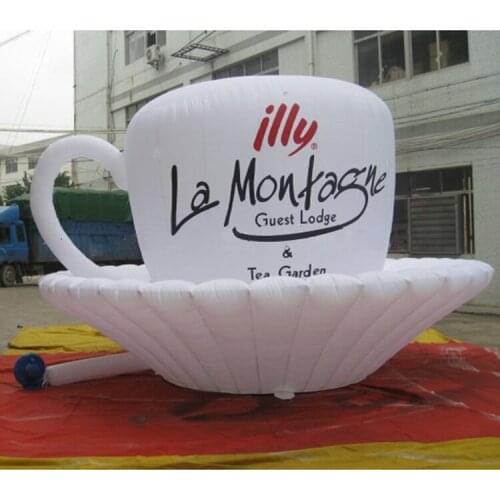 Custom hot sale giant advertising inflatable tea cup balloon for sale