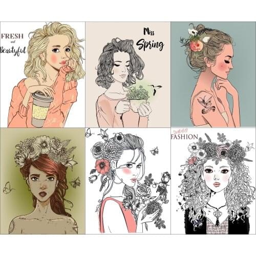 DABOXIBO Beautiful Young Girl Clear Stamps Mold For DIY Scrapbooking Cards Making Decorate Crafts 2021 NEW Arrival