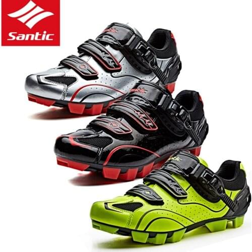 New Men Big Size Cycling Shoes Outdoor Mountain Bike Hook&Loop Shoes MTB Non-slip Bicycle Shoes Sapatos Bicycle Sneakers SANTIC