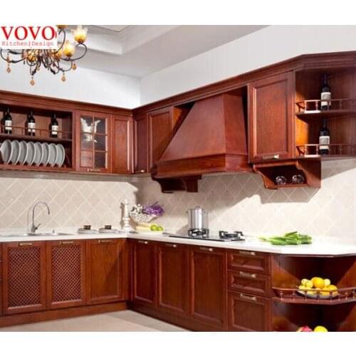 Cherry solid wood kitchen cabinet