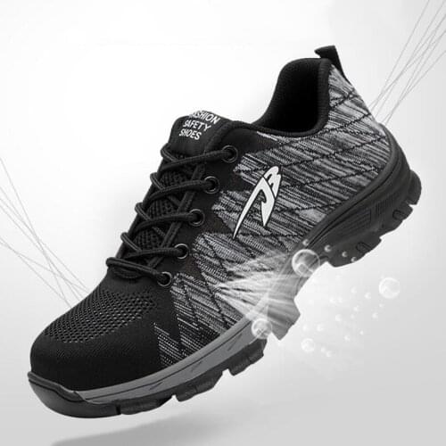 Men And Women Safety Boots Outdoor Breathable Men Shoes Steel Toe Puncture-Proof Workers Sneakers