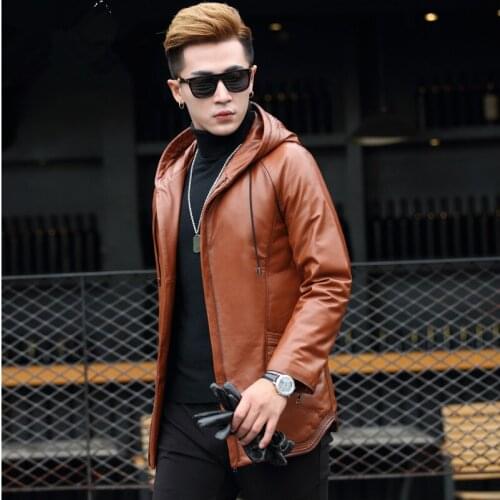 Geniune Jacket Men Cow Leather Down Coat Winter Warm Plus Size 5XL Chaqueta De Plumas Para XQ-LC1833 MF411