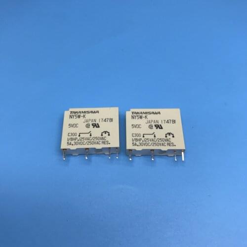 Original NY5W-K 5VDC 4pin 5A 250VAC relays