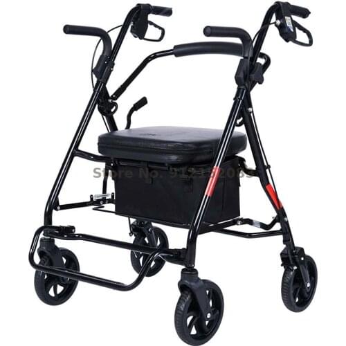 Elderly Carts, Old Grocery Shopping Carts, Four-wheeled Mobility Carts, Can Sit On Folding Walking Stick Carts, Trolleys