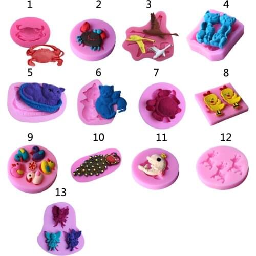 Lovely Animals Fondant Cake Molds Chocolate Mold for the Kitchen Baking Sugarcraft Decoration Tool