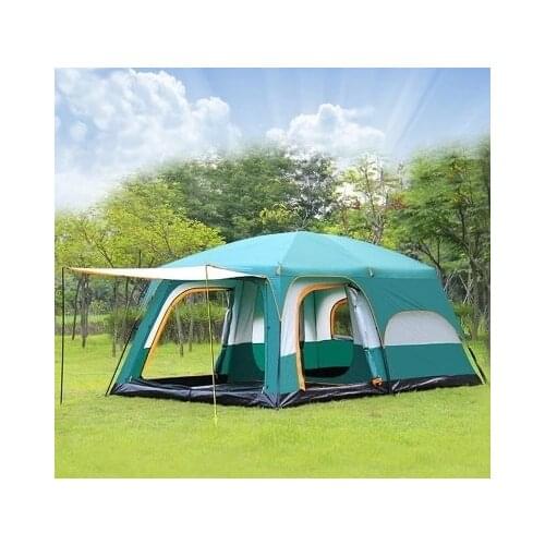 Outdoor luxury tents 6-12 people increase height and rainstorm-proof double-layer need to build camping tents