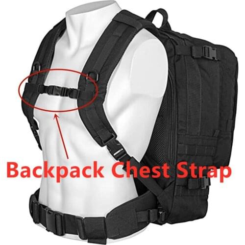Backpack Chest Strap Heavy Duty Adjustable Strap Saccular Sternum With Soft Buckle Suitable For Outdoor Mountaineering Hiking