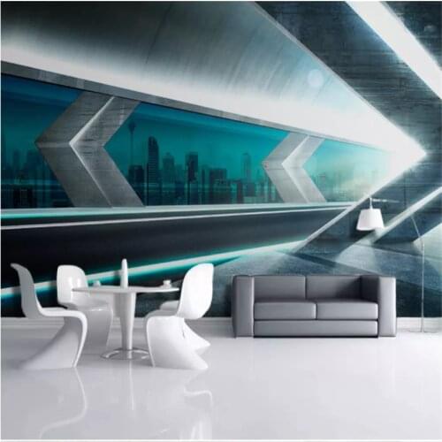 Modern Creative 3D Technology City Highway Photo Wall Paper Space Wall Murals Restaurant Living Room Bedroom Decor Wallpaper 3D