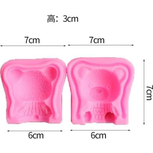 Three-Dimensional Cute Toy Bear Fondant Cake Silicone Mold DIY Chocolate Mold Cake Baking Tools