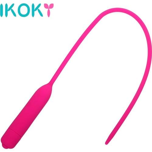 IKOKY Catheters Masturbator Sex Sounds Sex toys For men 5.5 mm Vibrator Urethral dilators Penis plug Silicone