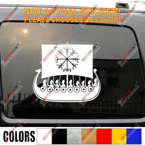 Dragon Head Viking Ship Decal Sticker Vegvisir Compass Car Vinyl Norse Odin
