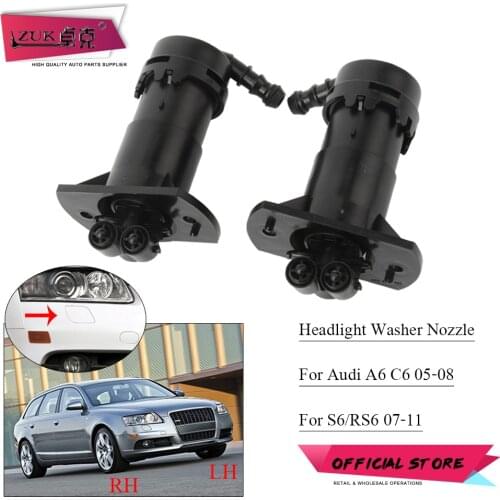 ZUK Headlight Washer Nozzle Headlamp Spray Jet Actuator Pump For Audi A6 / A6 Quattro C6 2005 2006 2007 2008 S6 RS6 2007-2011