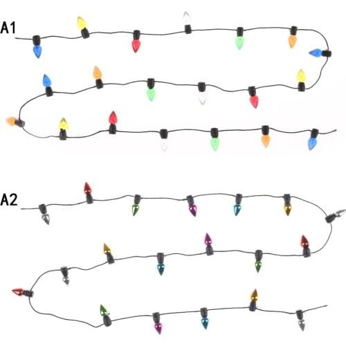 1PCS 0.5m String Of Fake Lights 1/12 Scale Dollhouse Miniature String Lights Doll Mini Furniture Accessories