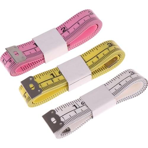 1PC Vinyl Tape Measure Tailor tool cm/inch Clothes Measure Measurement Ruler Chest Hips Waist Size Standard Tape