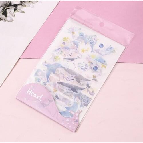 1 Pack ( 4 sheets) Icelandic Shells Bullet Diary Handbook Stickers Decoration