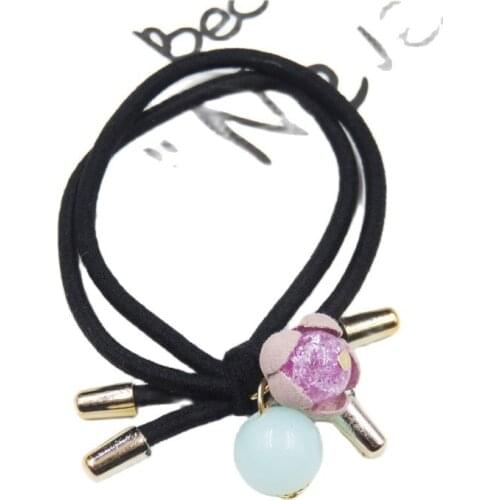 10PCS/LOT Novelty Flower Balll Elastic Hair Bands For Girl Bohemian Headband Scrunchy Korean Kids Hair Accessories For Women