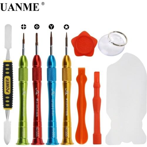 UANME 10in1 Disassemble Pry Screwdriver Repair Tools Set For iPhone for Samsung Opening Repair Tool Kits Service Tool