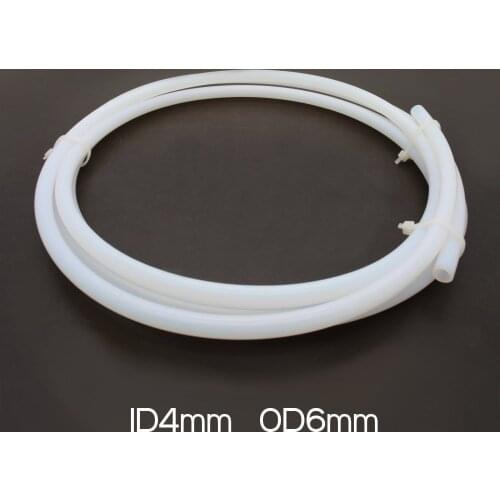 2 Meters OD 6mm x ID 4mm PTFE Bowden Tube for 3D printer RepRap Rostock Kossel 1.75mm/3mm Filament
