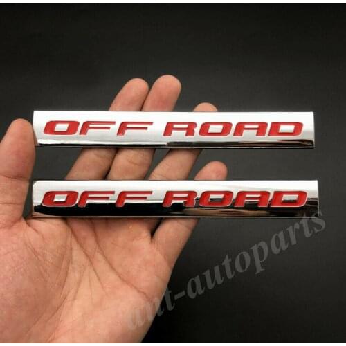 2pcs Metal Chrome OFF ROAD Car Trunk Fender Emblem Badge Decals Sticker 4X4