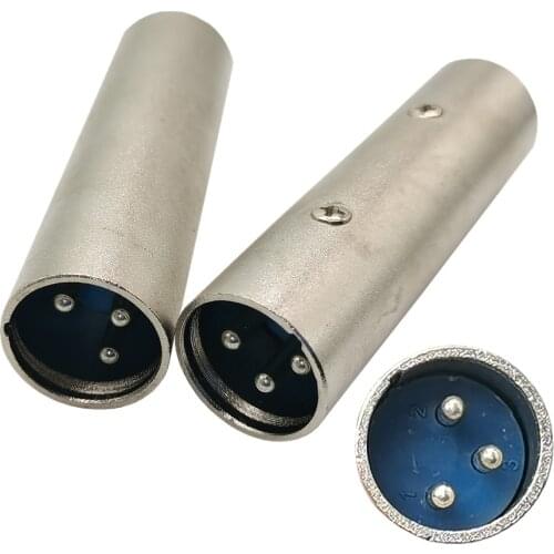 3-Pin XLR Male to Male Socket Audio Microphone Mic Extension Adapter Connector