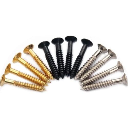 4x LP Guitar Pickup Surround Screw Humbucker Pickup Ring Mounting Screws Guitar Part Accessories