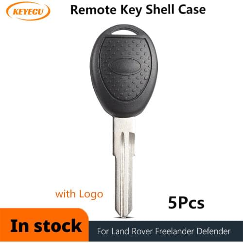 KEYECU 5x Replacement Transponder Key Shell Case FOB for Land Rover Freelander Defender 1998 1999 2000 2001 2002 2003 2004 2005