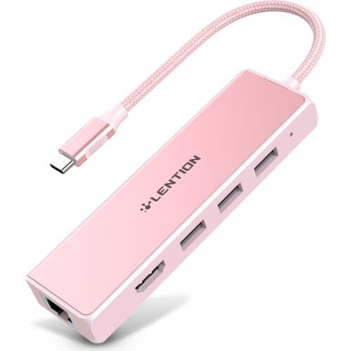 Type c to usb 3.0 gigabit ethernet adapter dock for MacBook Pro 13.3 Accessories usb c 3.0 Splitter 5 Port RJ45 HUB with HDMI