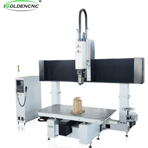 Atc cnc router center 5 axis cnc wood carving machine swing 360 degree