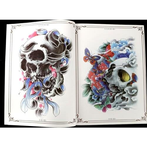 Free Shipping Popular Classic Tattoo Design Flash Manuscript Sketch Book A4 Size For Tattoo Supplier