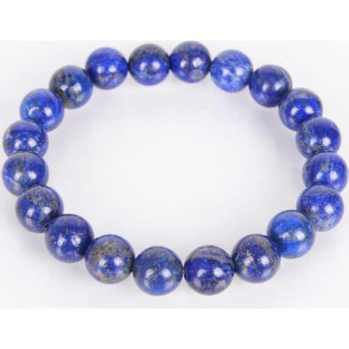 4 6 8 10 12MM Natural Gem Stone Lapis Lazuli Bracelets & Bangles Red Beads Meditation Healing Energy Fashion Jewelry B065