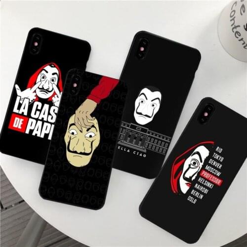 JAMULAR La Casa De Papel Money Heist Phone Case For iPhone XS MAX 11 Pro 12 XR X 7 8 SE 20 6s Plus Fashion Black Soft Back Cover