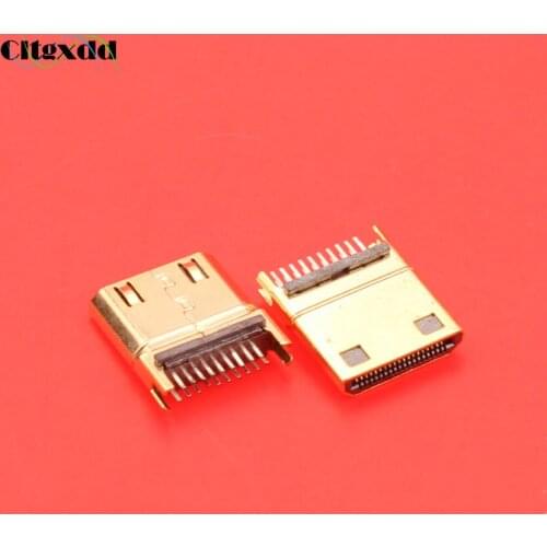Cltgxdd Gold plating 19 PiN male plug C Type HDMI Jack Splint Type,HDMI repair replacement