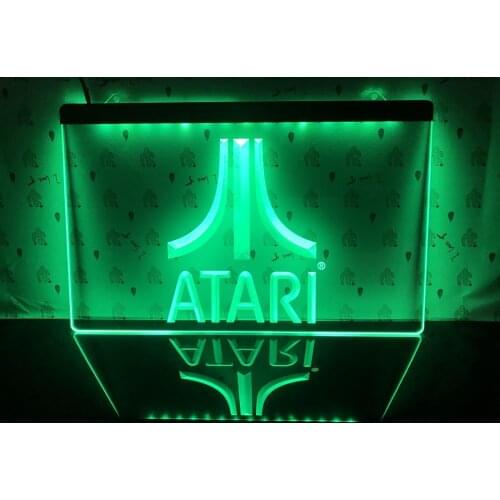 E022 Atari Game Pc Logo Gift Display Led Neon Light Sign