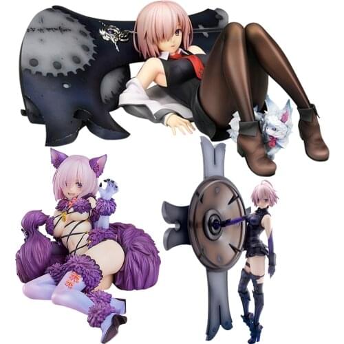 12cm Mash Kyrielight cat girl Fate Grand Order Shielder Beast Sexy girls Action Figure japanese Anime PVC adult Action Figures