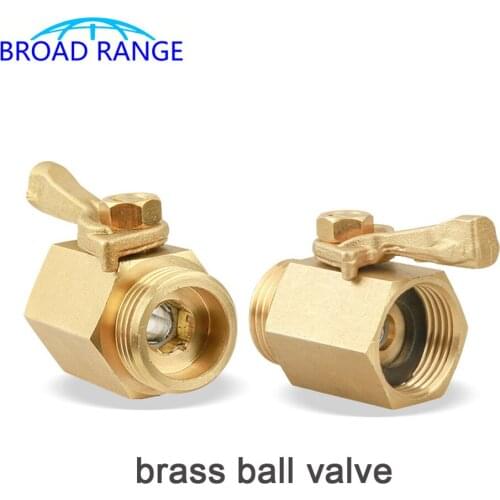 G3/4 Screw Brass Ball Valve Stainless Steel Intercept Ball Garden Irrigation Valve GardenTool
