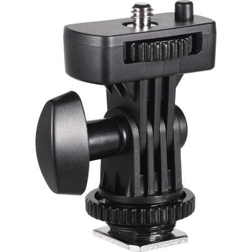 Flexible Cold Shoe Mount Adapter with 1/4 Inch Screw for Viltrox DC-90 DC-70 DC-50 Monitor L132T L116T LED Video Light