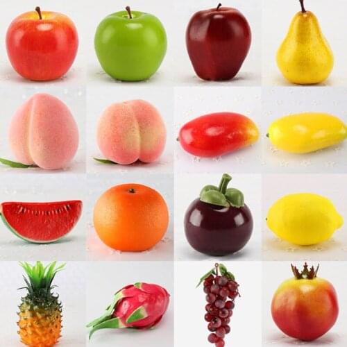 New Artificial Fruit Fake Apple Banana Home Decoration Simulation Orange Watermelon Ornament Craft Food Photography Props Decor