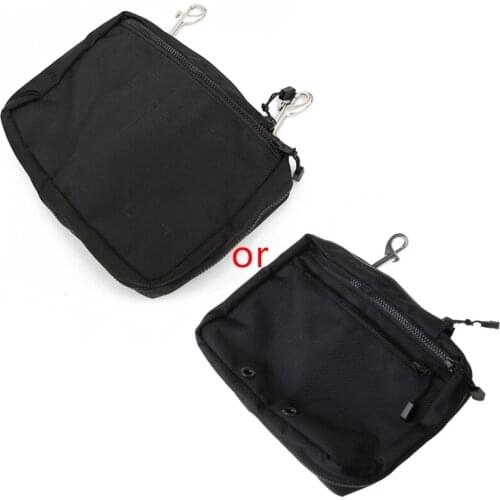 Drifting Diving Gear Storage Bag Purse Side Mount Pocket Zipper Pouch with Hooks