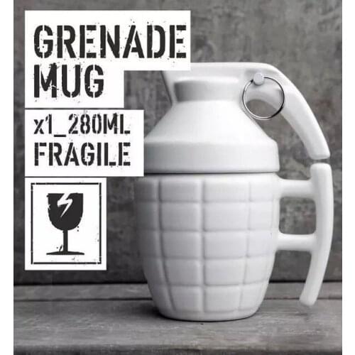 Creative ceramics Grenade Coffee Mugs tea mug Water cup with Lid Ceramic coffe cup tea mug Funny Gifts creativa taza de cafe