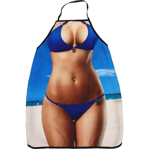 Kitchen Apron for Sexy Women Men Sexy Bikini Funny Anti-Oil Apron Cooking Apron Cookware Tools Party Supplies