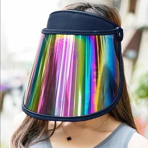 Summer Windproof Anti-UV Sun Visor Hat Cap Women Men 360 Rotation Cap