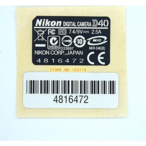 New Bottom Label Tape Number Replacement For Nikon D40 Digital Camera