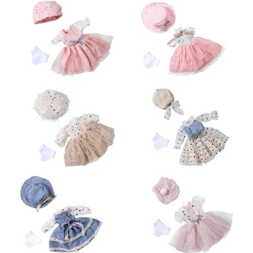 Adorable 30cm Mini Girl Doll Dress Girl Doll Outfits Accessories Kids Toys