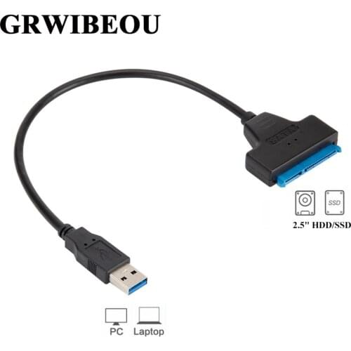 USB3.0 TO SATA Cabel Adapter USB3.0 To 2.5 Inches SATA 22 pin Hard Disk SATA TO USB Converter Support 2.5'' HDD SSD Hard Driver