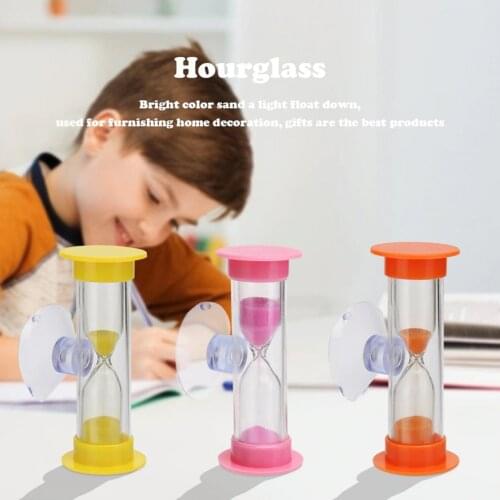 180 seconds Hourglasses Children Teeth Brushing Timer with Suction Cup Home Decorative Hourglasses Toothbrush Timer For Gift