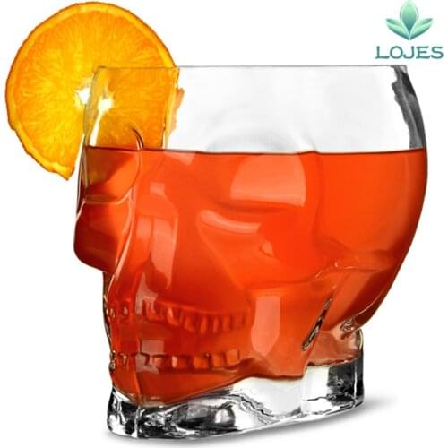 Transparent Crystal Skull Glass beer stein shot wine glass Head Whiskey Drinking Home Bar Glass Cup Mug Beer Wine Drinking